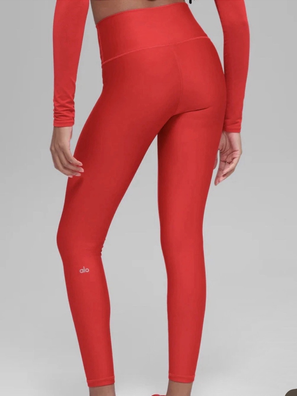 ALO Yoga 7/8 High-Waist Airlift Legging Bright Red Hot XXS! Excellent Condition!